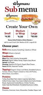 Wegmans Meals 2go Menu In Corning New York Usa