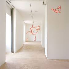 Francoise Petrovitch S Giant Line Drawing Murals Of Children And Animals With Images Wall Drawing Drawings Mural