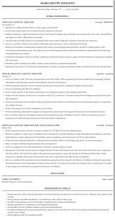 associate athletic director resume