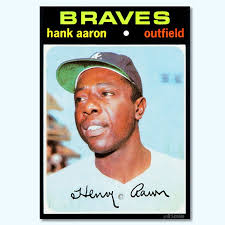 1971 Topps Hank Aaron Baseball Card #MLB #Braves #Legend