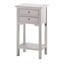 White Two Drawer Side Table White End Tables Living Room Side Table Side Table Wood