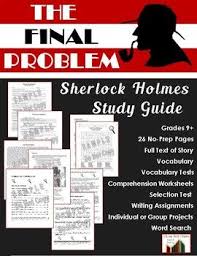 The Final Problem Sherlock Holmes Close Reading Study Guide Distance Learning Study Guide The Final Problem Printable Study Guides