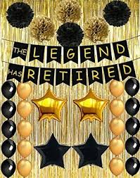 Advertisement Retirement Party Decorations The Legend Has Retired Banner Deco Retirement Party Decorations Retirement Party Supplies Retirement Decorations