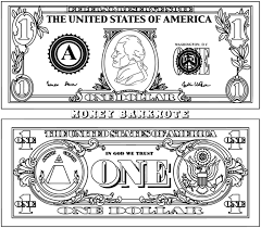It was estimated that the currency costs 12.6 cents to make with a special blue ribbon woven into the middle of the bill. 1 Money Clipart Coloring Picture Money Clipart Coloring Pages Coloring Pages For Kids