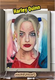 ASMR Drawing Harley Quinn