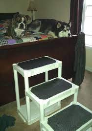 Dog Stairs Out Of A Plastic Shelf Dog Stairs Pet Stairs Dog Ramp