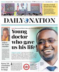 Young doctor who gave us his life https://epaper.nationmedia.com/Kenya