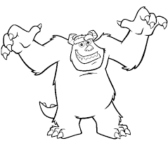 Mike wazowski, sulley (james p. Monster Inc Coloring Pages Sully