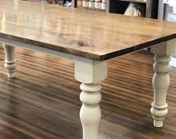 Farmhouse Table Farm House Table Farm Table Turned Legs Etsy In 2020 Wooden Dining Room Table Rustic Kitchen Tables Farmhouse Dining Room Table