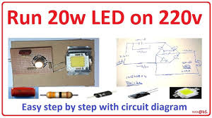 Discliamer, im not the original owner of the design, credit to. How To Run 20 Watt Led Bulb On 220v Easy Step By Step With Circuit Diagram Youtube
