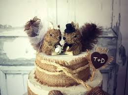 Squirrel Wedding Cake Topper Rustic By Morganthecreator On Etsy Rustic Wedding Cake Toppers Wedding Cake Toppers Wedding Cakes