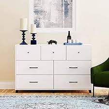 Amazon Com Cozy Castle 7 Drawer Dresser Wood White Dresser Chest Of Drawers For Bedroom Horizontal Dr Bedroom Furniture Makeover Bedroom Storage Furniture