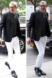 Guys Here S How To Wear White Jeans In Fall And Winter Style Girlfriend White Jeans Men How To Wear White Jeans Casual Clothes For Men Over 50