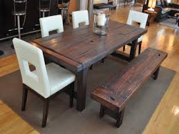 Dining Room The Attractive Rustic Dining Room Sets With Three Antique Chandeliers And Recta Rustic Kitchen Tables Rustic Dining Room Table Dining Table Rustic