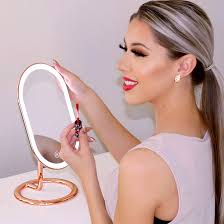 Fancii LED Makeup Mirror with 3 Dimmable Light Settings, Cordless &  Rechargeable
