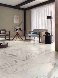 Photo Features Bistrot Calacatta In 24 X 24 Floor Tile Living Room Tiles Marble Flooring Design Tile Floor Living Room