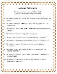 Autumn Arithmetic Arithmetic How To Memorize Things Mental Math