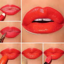 lips makeup images step by step