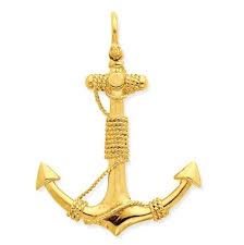 Big Thick And Heavy Solid 14k Yellow Gold Anchor Pendant Anchor And Boat Jewelry Rope Pendant Anchor Pendant 14k Yellow Gold