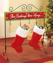 A Free Standing Stocking Holder Christmas Stockings Christmas Stocking Stand Christmas Decorations Rustic
