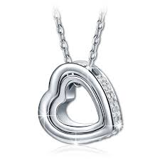 Pauline Morgen Quot Love You Forever Quot Engraved Swarovski Elements Crystal Heart Womens Jewelry Necklace Forever Necklace Heart Shaped Pendant Necklace