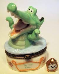 Disney Peter Pan Crocodile Hinged Box Trinket Boxes Limoges Boxes Box