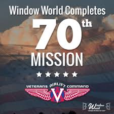 A beautiful home starts here. 70th Veterans Airlift Command Mission For Window World Marked By Flight