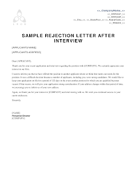 When composing a job rejection email template, it's important to choose your words carefully. Claim Rejection Letter How To Write A Claim Rejection Letter Download This Claim Rejection Lett Job Rejection Letter After Interview Thank You Letter Sample