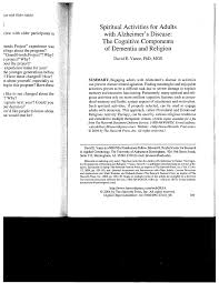 Cognitive restructuring worksheet this worksheet employs the use of socratic questioning, a technique that can help the user to challenge irrational or illogical thoughts. Pdf Spiritual Activities For Adults With Alzheimer S Disease The Cognitive Components Of Dementia And Religion
