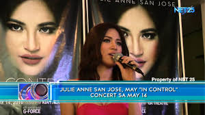 Julie Anne San Jose, may "In Control" concert sa May 14