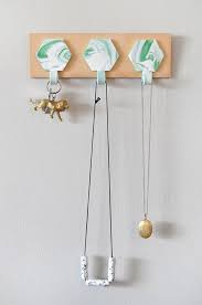 Video by living to diy with rachel metz. Diy Clay Jewellery Hooks Marbled Clay Diy Holder Diy Necklace Holder