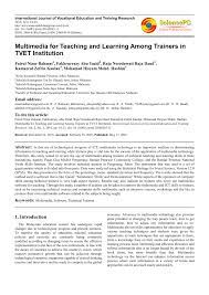 Resolusi simposium mtu tvet dalam konteks fptv— presentation transcript Pdf Multimedia For Teaching And Learning Among Trainers In Tvet Institution