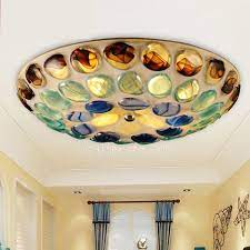 How to install flush mount ceiling light fixture. Multi Color Glass Shade Unique Style Flush Mount Ceiling Lights Ceiling Lights Porch Ceiling Lights Flush Mount Ceiling Lights