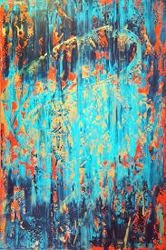 4k ultra hd abstract wallpapers. The Sun In The Waterfall Xl Golden And Blue Abstract Painting Ivana Olbricht