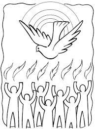 Pentecost Biblekid Eu Pentecost Sunday School Coloring Pages Holy Spirit Craft