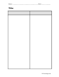 Two Column Chart Freeology