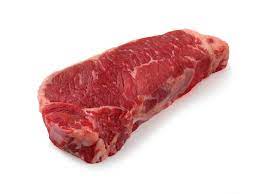 Contains 190 calories per 168 g serving. New York Strip Steak 1 Thick 0 61lbs