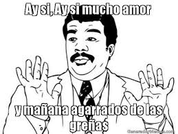 Ay Si Ay Si Mucho Amor Y Ma Ana Agarrados De Las Gre As Ay Si Ay Si Meme Memes Funny Memes Humor