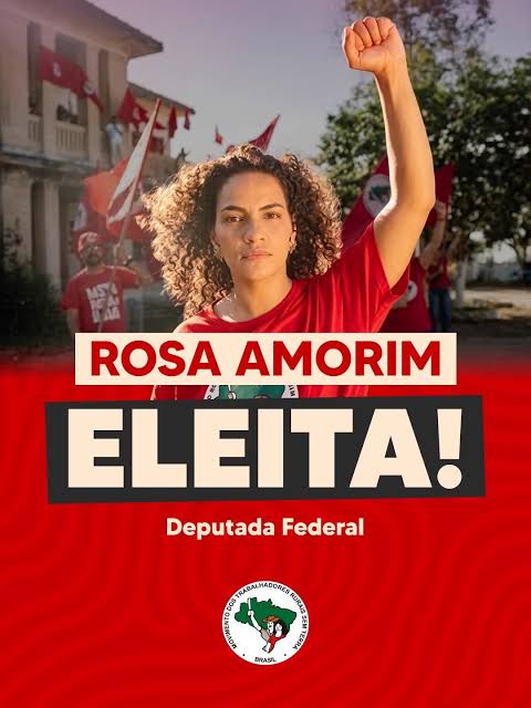 MST on X: "⭐️ ROSA AMORIM ESTÁ ELEITA DEPUTADA FEDERAL 🚩 Militante do MST e parlamentar mais jovem de Pernambuco, preside a Comissão de Meio Ambiente e a Frente de Combate à