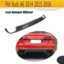257 4us 10 Off Gloss Black Car Rear Diffuser Lip Spoiler For Audi A6 Sline S6 Hatchback Avant Touring 2015 2018 Not Rs6 Rear Bumper Diffuser Exhaust For Audi Audi A6 Audi Carbon Fiber