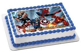 Avengers Edible Cake Topper Cupcake Toppers Strips In 2020 Avengers Birthday Cakes Birthday Sheet Cakes Birthday Cake Toppers