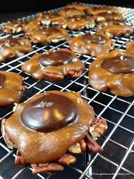 Turtle brownies recipe & video. Salted Caramel Pecan Turtles Through Her Looking Glass