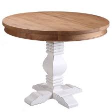 Round dinning table dinning table design dinning room tables pedestal dining table modern dining table dining room furniture room chairs round crafted of solid hardwood with natural oak veneers, the tabletop strikes a 48 w x 48 d (with the leaf stored) in circular silhouette, or 48 w x 66. Naturally Provinicial Izzie Round Oak Dining Table Reviews Temple Webster
