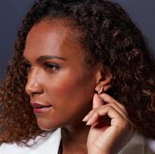 Bevel Cirque CZ Pavé Semi-Hoop Stud Earrings