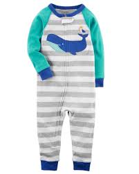 1 Piece Whale Snug Fit Cotton Footless Pjs Baby Boy Pajamas Carters Baby Boys Baby Pajamas