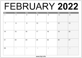 February 2022 Calendar Printable Free Hipi Info Calendars Printable Free