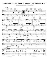 Print And Download In Pdf Or Midi Havana Camila Cabello Ft Young Thug Piano Cover Free Sheet Music For Piano Made Piano Cover Camila Cabello Sheet Music
