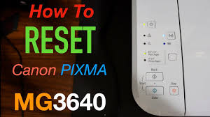 طريقة تعريف طابعة كانون canon : Canon Pixma Mg3640 Reset Printer Youtube