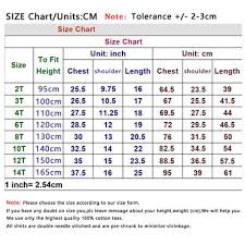 Size Chart Clothing Shirts