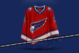From '90s washington capitals black jerseys to modern washington capitals jerseys with the red, white, and blue colors, we have a you can buy washington capitals throwback jerseys of many classic players, including alexander ovechkin, olaf kolzig, peter bondra, rod langway, adam oates. These Concepts Reimagine The Washington Capitals Screaming Eagle Design As A Modern Day Alternate Jersey